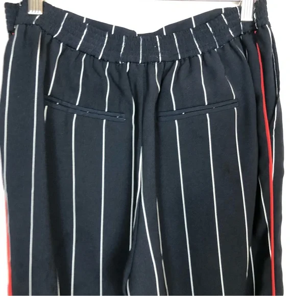 Ett:Twa Anthropology Navy White Striped Elastic Waistband Size Small - Picture 6 of 7